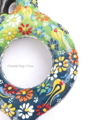 画像5: きぬやさん。日本発送★ミニワイン差し・デキャンタ｜２７ｃｍ：キュタフヤ＊陶器｜カラフル｜グリーン系