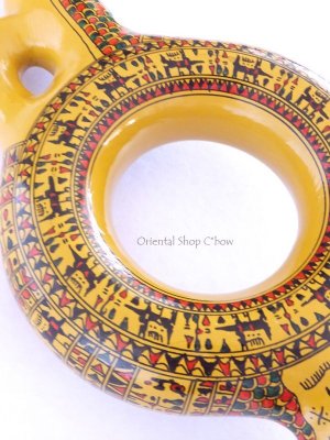 画像4: きぬやさん。日本発送★ヒッタイト模様のミニワイン差し・デキャンタ｜２５ｃｍ：土色｜A