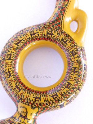 画像3: きぬやさん。日本発送★ヒッタイト模様のミニワイン差し・デキャンタ｜２５ｃｍ：土色｜A