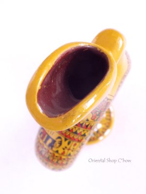 画像6: きぬやさん。日本発送★ヒッタイト模様のミニワイン差し・デキャンタ｜２５ｃｍ：土色｜A