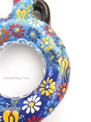 画像7: きぬやさん・日本発送★ミニワイン差し・デキャンタ｜２７ｃｍ：キュタフヤ＊陶器｜カラフル｜ブルー系