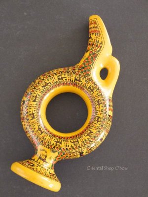 画像2: きぬやさん。日本発送★ヒッタイト模様のミニワイン差し・デキャンタ｜２５ｃｍ：土色｜A