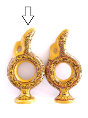 画像13: きぬやさん。日本発送★ヒッタイト模様のミニワイン差し・デキャンタ｜２５ｃｍ：土色｜A