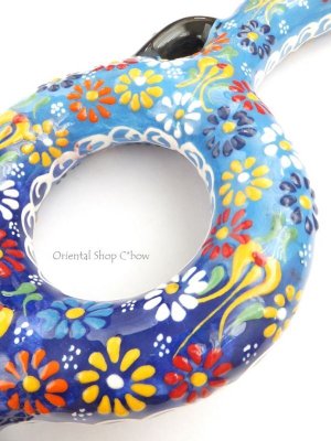 画像6: きぬやさん・日本発送★ミニワイン差し・デキャンタ｜２７ｃｍ：キュタフヤ＊陶器｜カラフル｜ブルー系