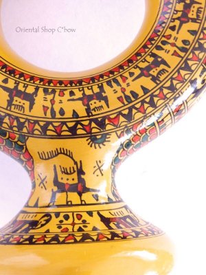 画像8: きぬやさん。日本発送★ヒッタイト模様のミニワイン差し・デキャンタ｜２５ｃｍ：土色｜A