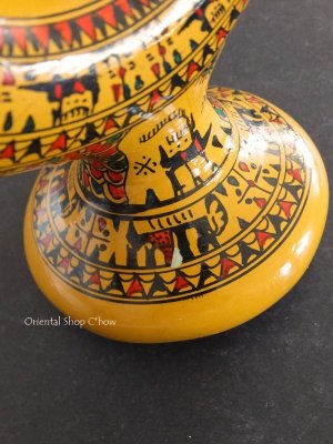 画像11: きぬやさん。日本発送★ヒッタイト模様のミニワイン差し・デキャンタ｜２５ｃｍ：土色｜A