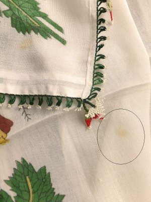 画像6: ナルルハン｜アンティークイーネオヤスカーフ｜シルク糸・花付きとうがらし｜オフホワイト