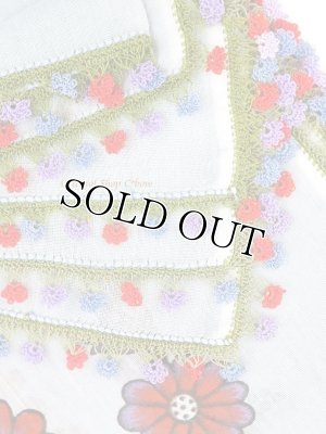 画像4: バルッケシル｜トゥーオヤスカーフ｜アンティークスカイブルー｜小花オヤ