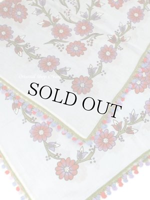 画像5: バルッケシル｜トゥーオヤスカーフ｜アンティークスカイブルー｜小花オヤ