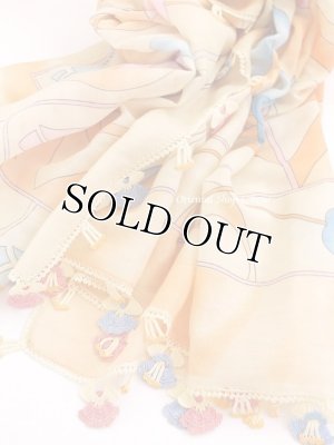 画像7: バルッケシル｜大判トゥーオヤスカーフ｜ペールオレンジ系｜すごくかわいい