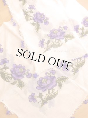 画像6: オデミシュ｜アンティークオヤスカーフ｜ナイロン糸イーネオヤ｜パープル