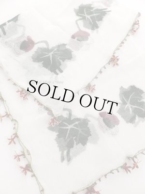 画像8: オデミシュ｜アンティークオヤスカーフ｜人工シルク糸イーネオヤ｜オフホワイト