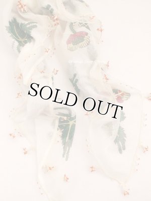 画像7: オデミシュ｜アンティークオヤスカーフ｜シルク糸イーネオヤ｜オフホワイト