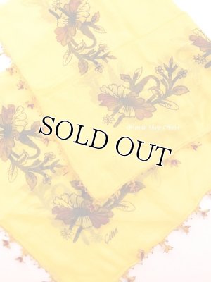 画像4: オデミシュ｜アンティークオヤスカーフ｜シルク糸イーネオヤ｜イエロー