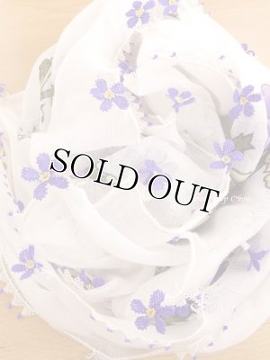 画像4: オデミシュ｜アンティークオヤスカーフ｜ナイロン糸イーネオヤ｜パープル