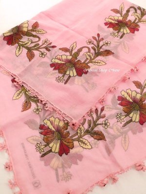 画像5: オデミシュ｜アンティークオヤスカーフ｜シルク糸イーネオヤ｜ピンク