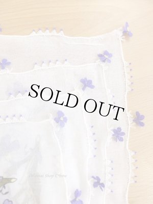 画像7: オデミシュ｜アンティークオヤスカーフ｜ナイロン糸イーネオヤ｜パープル