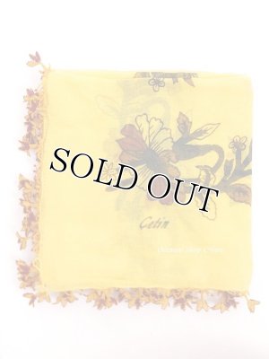 画像3: オデミシュ｜アンティークオヤスカーフ｜シルク糸イーネオヤ｜イエロー