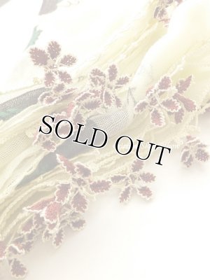 画像6: オデミシュ｜アンティークオヤスカーフ｜シルク糸イーネオヤ｜ライトレモン