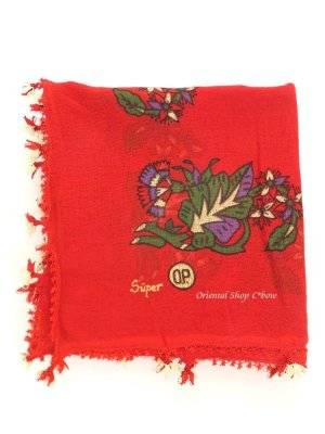 画像3: オデミシュ｜アンティークオヤスカーフ｜人工シルク糸イーネオヤ｜レッド
