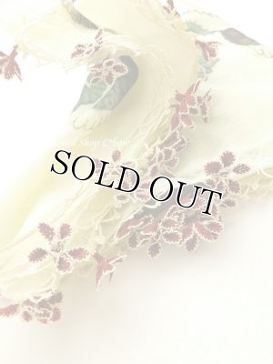 画像5: オデミシュ｜アンティークオヤスカーフ｜シルク糸イーネオヤ｜ライトレモン