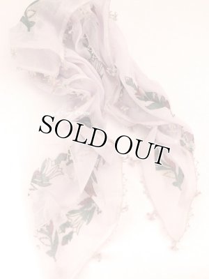 画像3: オデミシュ｜アンティークオヤスカーフ｜シルク糸イーネオヤ｜ライトライラック