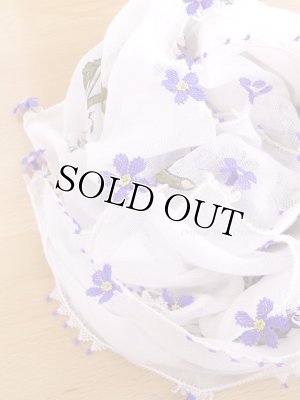 画像8: オデミシュ｜アンティークオヤスカーフ｜ナイロン糸イーネオヤ｜パープル