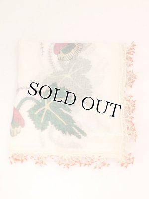 画像8: オデミシュ｜アンティークオヤスカーフ｜シルク糸イーネオヤ｜オフホワイト