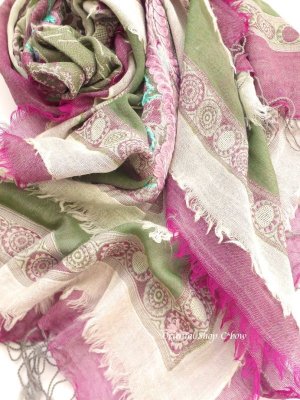 画像5: 日本発送★ウール｜三重トリプル★手刺繍やわらかストール