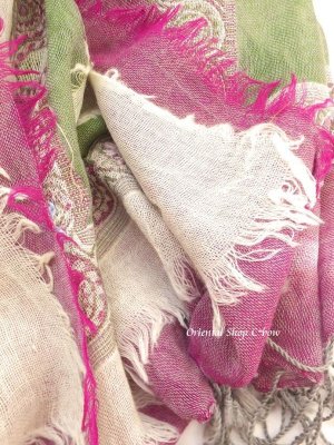 画像8: 日本発送★ウール｜三重トリプル★手刺繍やわらかストール