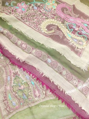 画像6: 日本発送★ウール｜三重トリプル★手刺繍やわらかストール