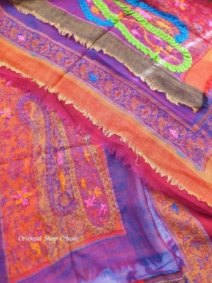 画像3: 日本発送★ウール｜三重トリプル★手刺繍やわらかストール