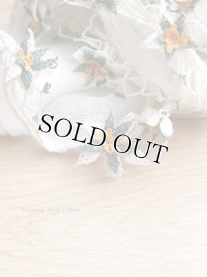 画像3: オデミシュ｜アンティークオヤスカーフ｜シルク糸イーネオヤ｜ホワイト｜三重花