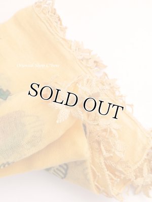 画像5: オデミシュ｜アンティークオヤスカーフ｜シルク糸イーネオヤ｜サ－モンオレンジ