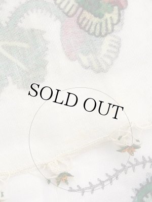 画像7: オデミシュ｜アンティークオヤスカーフ｜シルク糸イーネオヤ｜ホワイト｜三重花