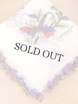 画像3: オデミシュ｜アンティークオヤスカーフ｜人工シルク糸イーネオヤ｜ホワイト｜水仙