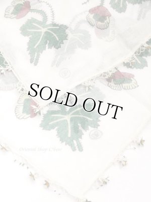 画像5: オデミシュ｜アンティークオヤスカーフ｜シルク糸イーネオヤ｜ホワイト｜三重花