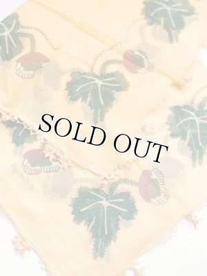 画像6: オデミシュ｜アンティークオヤスカーフ｜シルク糸イーネオヤ｜サ－モンオレンジ