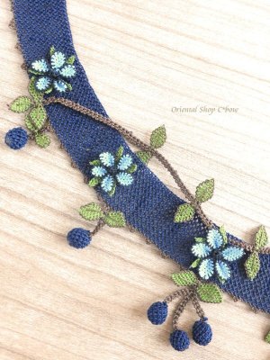 画像8: 日本発送★シルクイーネオヤネックレスチョーカー｜ミッドナイトブルー