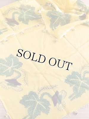 画像7: オデミシュ｜木版｜アンティークオヤスカーフ｜シルク糸イーネオヤ｜マンダリンイエロー