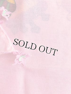 画像7: オデミシュ｜アンティークオヤスカーフ｜シルク糸イーネオヤ｜シルクスクリーン｜ピンク｜可愛い