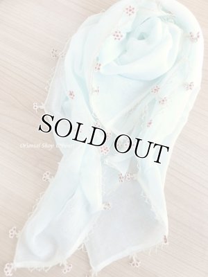 画像2: オデミシュ｜アンティークオヤスカーフ｜シルク糸イーネオヤ｜無地｜すごく可愛いお花