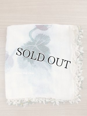 画像3: オデミシュ｜アンティークオヤスカーフ｜シルク糸イーネオヤ｜オフホワイト｜三重花