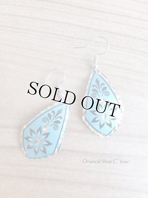 画像5: エスニックデザイン★トルコ製｜銅のピアス｜アクアブルー系