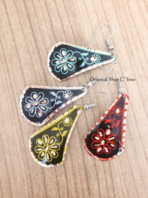 画像5: エスニックデザイン★トルコ製｜銅のピアス｜スカイブルー系