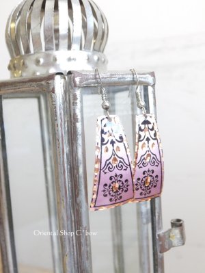 画像2: 日本在庫分■エスニックデザイン★トルコ製｜銅のピアス｜ライトピンク系