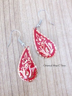 画像3: エスニックデザイン★トルコ製｜銅のピアス｜レッド系