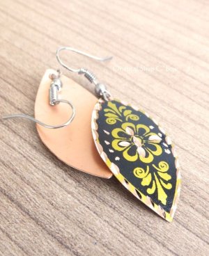 画像5: エスニックデザイン★トルコ製｜銅のピアス｜イエロー系