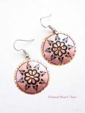 画像4: エスニックデザイン★トルコ製｜銅のピアス｜ライトピンク系