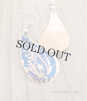 画像4: エスニックデザイン★トルコ製｜銅のピアス｜ブルー系